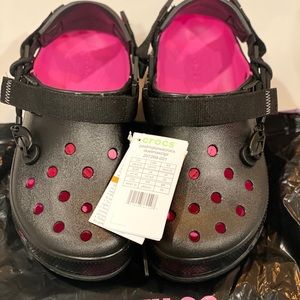 Post Malone Duet II Black w Pink Crocs sz W10